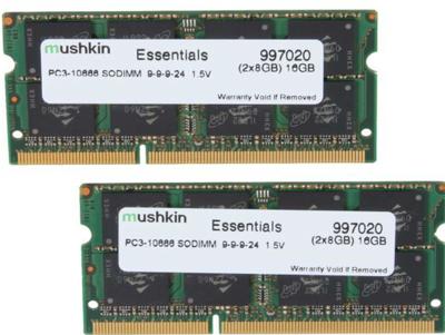 MUSHKIN   Apple 977020A - Geheugen - DDR3 (SO-DIMM) - 16 GB: 2 x 8 GB