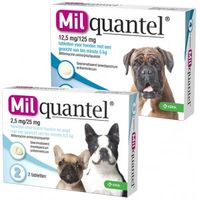 Milquantel ontwormingstabletten voor de hond Hond 5+ kg 4 tabletten - thumbnail