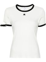 Courrèges t-shirt Buckle à patch logo - Blanc - thumbnail