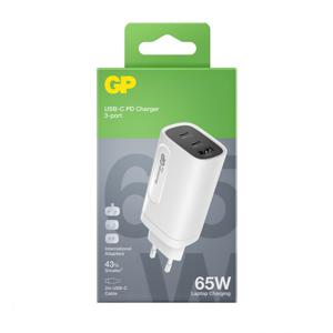 GP GPWCGM3AWHUSB254 USB-oplader 65 W Thuis Aantal uitgangen: 3 x USB, USB-C bus (Power Delivery)