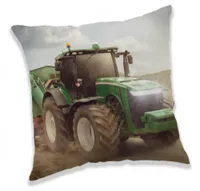 Tractor groen sierkussen 40X40cm - thumbnail