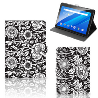 Lenovo Tab E10 Tablet Cover Black Flowers