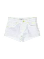 MSGM Kids short en jean à coutures contrastantes - Blanc