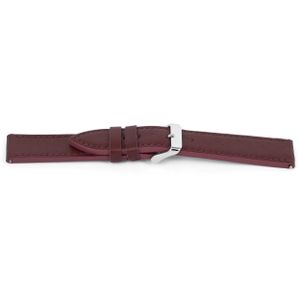 Horlogeband Universeel I722 Leder Bordeaux 24mm