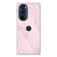 Motorola Edge 30 Pro TPU Siliconen Hoesje Marble Pink - Origineel Cadeau Vriendin