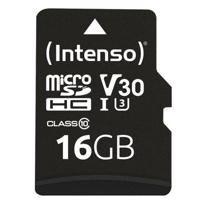 Intenso Professional microSDHC-kaart 16 GB Class 10, UHS-I Incl. SD-adapter
