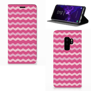 Samsung Galaxy S9 Plus Hoesje met Magneet Waves Pink