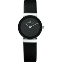 Horlogeband Skagen 358SSLB Leder Zwart 14mm - thumbnail