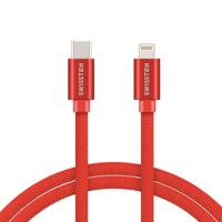 Swissten Lightning naar USB-C Kabel 1.2M Rood - thumbnail