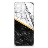 OPPO A78 5G | A58 5G TPU Siliconen Hoesje Marmer Wit Zwart - Origineel Cadeau Man