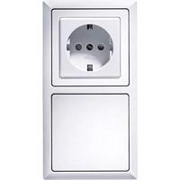 Eltako 2-voudig frame voor knoppen, 1 stuk, 55 x 55 mm, aluminium, R2-AL