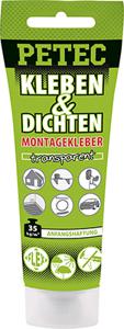 Carrosserielijm, kit KLEBEN & DICHTEN MONTAGEKLEBER, TRANSPARENT PETEC, 0.08, L