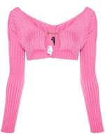 Jacquemus cardigan La Maille à design nervuré - Rose