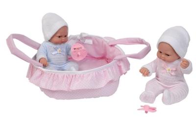 Falca babypoppen in mand 28 cm roze Falca babypoppen in mand 28 cm roze
