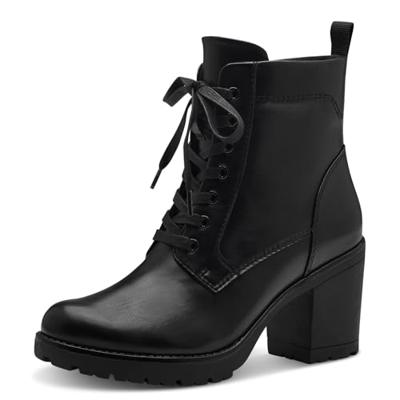 MARCO TOZZI dames 2-25204-41 Lace Boot Heel, Black, 38 EU