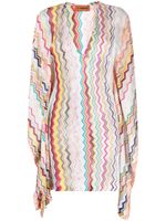 Missoni robe courte à motif zigzag - Blanc