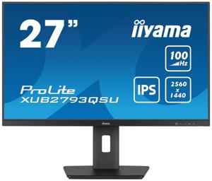 Iiyama ProLite LED-monitor Energielabel E (A - G) 68.6 cm (27 inch) 2560 x 1440 Pixel 16:9 1 ms HDMI, DisplayPort, Hoofdtelefoon (3.5 mm jackplug), USB 3.1 Gen