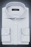 Desoto Luxury Slim Fit Jersey shirt lichtblauw, Effen - thumbnail