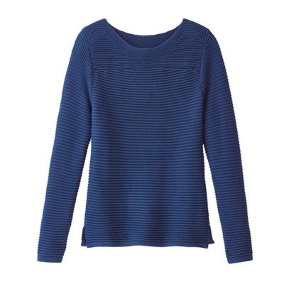 Pullover in ribbreisel, inkt 44/46