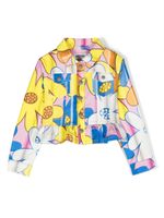 Moschino Kids veste en jean à fleurs - Rose - thumbnail