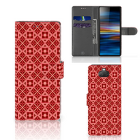 Sony Xperia 10 Telefoon Hoesje Batik Rood - thumbnail