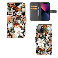 Hoesje voor iPhone 13 Mini Dark Flowers - thumbnail