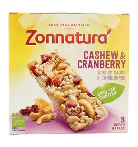 Notenreep cashew cranberry bio