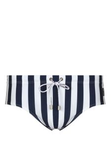 Dolce & Gabbana short de bain à rayures - Bleu