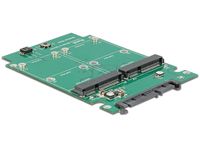 Delock 62594 2,5 converter SATA 22-pins > 2 x mSATA met RAID met behuizing - thumbnail