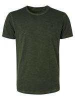 T-shirt crewneck cold dyed slub moss