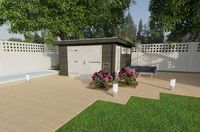 Woodpro Garage Emst Platdak 500x400cm 44mm - thumbnail