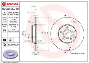 Remschijf BREMBO, Remschijftype: Binnen geventileerd, u.a. für Ford, Volvo