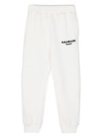 Balmain Kids pantalon de jogging en coton à logo imprimé - Blanc - thumbnail