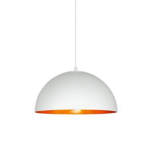 Nowodvorski Witte hanglamp Hemisphere S met gouden binnenkant 4893