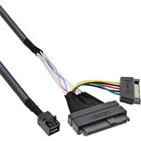 InLine 29620A U.2 aansluitkabel, SSD met U.2 (SFF-8639) naar SFF-8643 en stroom, 0,5 m zwart