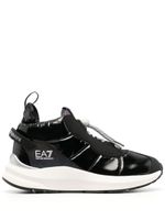 Ea7 Emporio Armani baskets mi-montantes à design matelassé - Noir - thumbnail