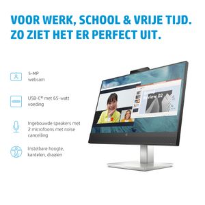 HP E24m G4 LCD-monitor Energielabel F (A - G) 60.5 cm (23.8 inch) 1920 x 1080 Pixel 16:9 5 ms DisplayPort, HDMI, USB-C, USB-A, Audio, stereo (3.5 mm jackplug),