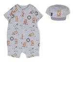 Moschino Kids barboteuse Teddy Bear en coton - Gris