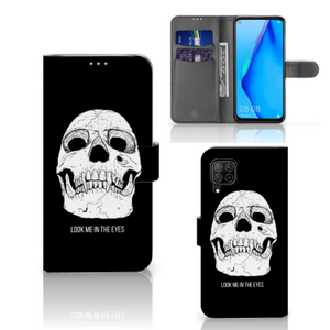 Telefoonhoesje met Naam Huawei P40 Lite Skull Eyes