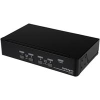StarTech.com DisplayPort DisplayPort USB KVM Switch met Audio - DisplayPort Desktop KVM omschakelaar met USB Hub - 4x USB aansluiting 4xDP aansluiting