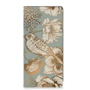 Smart Cover voor Motorola Moto G24 | G04 | G24 Power Vintage Bird Flowers