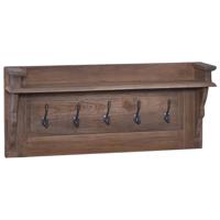 Vidaxl Wandkapstok 80x17x35 Cm Massief Teakhout