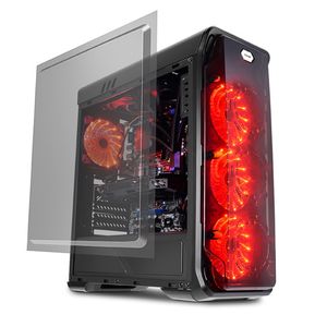 LC-Power Gaming 988B - Red Typhoon Midi Tower Zwart