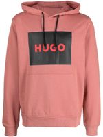 HUGO hoodie en coton à logo imprimé - Rouge - thumbnail