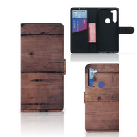 Motorola G8 Power Book Style Case Old Wood