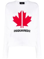 DSQUARED2 sweat Maple Leaf - Blanc