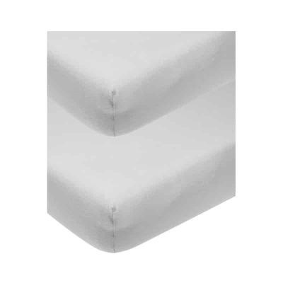 Meyco jersey hoeslaken 2-pack wieg lichtgrijs Maat