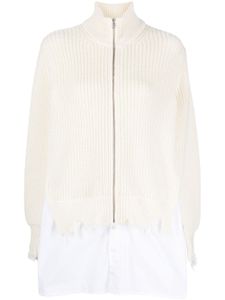 MM6 Maison Margiela pull à effet usé - Blanc