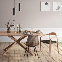 Kave Home Eettafel Armande Licht Eiken - Wit - thumbnail