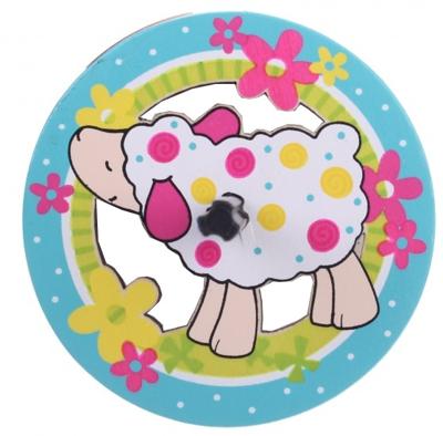 Goki houten tol schaap 6 cm Goki houten tol schaap 6 cm